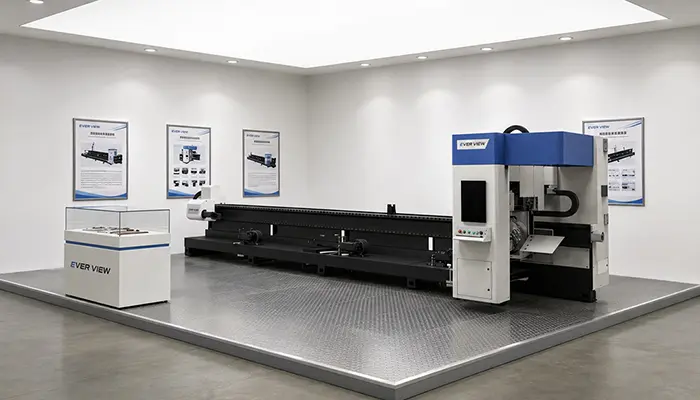Třívřetenový stroj na řezání trubek pomáhá při zpracování materiálu trubek